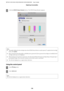 Page 128B
Click the EPSON Status Monitor button. The EPSON Status Monitor appears.
Note:
❏The graphic displays the ink cartridge status when EPSON Status Monitor was first opened. To update the ink cartridge
status, click Update.
❏Epson cannot guarantee the quality or reliability of non-genuine ink. If non-genuine ink cartridges are installed, the ink
cartridge status may not be displayed.
❏When printing in monochrome or grayscale, color inks instead of black ink may be used depending on the paper type or
print...