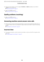 Page 181❏If the fax you sent was faint or not clear, change the Resolution (or Quality depending on your model) or
Contrast in the fax settings menu.
& “Setup mode menu list” on page 116
❏Make sure that ECM is turned on.
& “Setup mode menu list” on page 116
Quality problems (receiving)
❏Make sure that ECM is turned on.
& “Setup mode menu list” on page 116
Answering machine cannot answer voice calls
❏When auto answer is turned on and an answering machine is connected to the same phone line as this product, set...