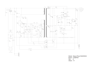 Page 115Model : Stylus Photo R220/R230
Board : C528PSH
Rev.    : A
Sheet : 1/1 