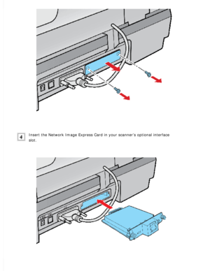 Page 130
Insert the Network Image Express Card in your scanner’s optional inte\
rface 
slot.
  