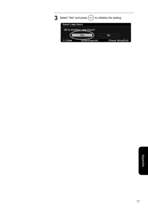 Page 7977
Appendix
3Select “Yes” and press   to initialize the setting. 