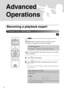 Page 2826
Advanced 
Operations
Some   discs have the following kinds of original menus saved in 
them.
•Root Menu: When multiple titles (image and audio) have been 
recorded, this integrated disc information is displayed.
•Menu: Title-specific playback data (chapter, angle, audio, and subtitle 
menus) is displayed.
1Press   during playback.
2Press   and select the item you want to 
see.
You can also select the title number or chapter number directly using the 
numeric buttons. 
Becoming a playback expert
To...