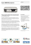 Page 1DATASHEET
Make your business’ budget go further with the Epson EB-X12 
– the high-quality XGA projector with a wide range of features 
and an affordable price tag.
This projector is straightforward to set up and use, allowing you to focus on 
delivering fi rst-class business presentations. With high White and Colour Light 
output of 2,800 lumens, you can present even in a bright room. Enjoy sharp 
picture quality with a contrast ratio of 3 000:1.
Aligning the picture is quick and easy with both automatic...