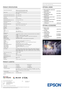 Page 2PRODUCT SPECIFICATIONS
EB-Z8355W/NL_ds_1GB_03/12
Epson EB-Z8355W/NL
OPTIONAL LENSES
•	 Rear	projection	wide	lens
 
•	 Wide	zoom	lens
 
•	 Standar
d
	zoom	lens
 
•	 Middle	thr

ow
	zoom	lens	1
 
•	 Middle	thr

ow
	zoom	lens	2
 
•	 Long	thr

ow
	zoom	lens
 
OPTIONAL ACCESSORIES
•	 Spare	Lamp
 
•	 Air	Filter
 
•	 Ceiling	mount
 
 
•	 Wir
eless
	LAN	Unit	
 
 
Web: www.epson.co.uk w ww.epson.ie
Trademarks and registered trademarks are the property of Seiko Epson Corporation or their respective owners....