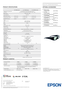 Page 2PRODUCT SPECIFICATIONS
EH-TW5900/TW6000W/TW6000 _ds_1GB_01/12
EH-TW5900 (white)EH-TW6000 (black)EH-TW6000W (white)
PROJECTION TECHNOLOGY
LCD Panel 3LCD RGB liquid crystal shutter projection system
0.61-inch (1.5cm) wide panel with MLA (D9, C2Fine, 12Bit)
RESOLUTION 1080p (1920 x 1080)
HIGH DEFINITION Full HD 3D
WHITE LIGHT OUTPUT  2,000 Lumens2,200 Lumens2,200 Lumens
COLOUR LIGHT OUTPUT  2,000 Lumens 2,200 Lumens2,200 Lumens
CONTRAST (Dynamic) 20,000:140,000:140,000:1
LAMP
Life (normal / eco) 
Type 4,000...