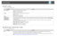 Page 46When  WEP  is  selected
You  can  set  the  following  items.
Sub MenuFunction
WEP encryptionYou can set the encryption for WEP encryption.
128bit: Uses 128 (104) bit encoding
64bit: Uses 64 (40) bit encoding
FormatYou can set the input method for the WEP encryption key.
ASCII: Input text.
HEX: Input in HEX (hexadecimal).
Key IDSelects the WEP encryption ID key.
Encryption key 1
Encryption key 2
Encryption key 3
Encryption key 4You can enter the key used for WEP encryption. Enter the key in single-byte...