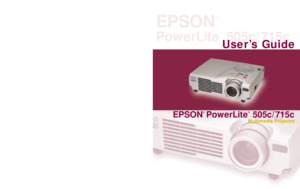 Page 1EPSON
®
PowerLite
®
505c/715c
User’s Guide
CPD-11736
EPSON
®
PowerLite
®
505c/715c
Multimedia Projector
EPSON®PowerLite®505c/715c
Multimedia Projector
EPSON
®PowerLite
®505c/715c
Multimedia ProjectorUser’s Guide 