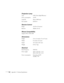 Page 131122Appendix C: Technical Specifications
Projection Lamp
Type UHE (Ultra High Efficiency)
Power consumption 150 W
Lamp life About 1000 hours
Part number ELPLP14
Remote Control
Range 32.8 feet (10 meters)
Batteries Alkaline AA (2)
Mouse Compatibility
Supports PS/2, USB, ADB
Dimensions
Height 2.8 to 3.4 inches (72 to 87 mm)
Width 8.4 inches (213 mm)
Depth 10.5 inches (267 mm)
Weight 6 lb (2.7 kg)
Electrical 
Rated frequency 50/60 Hz
Power supply 100 to 120 VAC, 1.9 A
200 to 240 VAC, 1.0 A 
Power consumption...