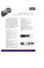 Page 1Component video input
• Great for movie viewing; the best video quality of any 
superportable available
Easy installation, setup and operation
• Zoom lens adds versatility
• 15º digital keystone correction adjusts the angle, aspect ratio
and shape of projected images
• EPSON SizeWise
™resizing technology supports virtually any
computer (Mac or PC) up to UXGA (1600 x 1200)
Renowned Epson service and support
• Comprehensive 2-year warranty
• 90-day bulb warranty for added dependability
• EPSON PrivateLine...