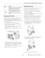 Page 7EPSON PowerLite 5350/7250/7350 Projector
8/99 EPSON PowerLite 5350/7250/7350 Projector - 7
Cleaning the Air Filter  
Clean the air filter at the bottom of the projector after every 
100 hours of use. If it is not cleaned periodically, it can 
become clogged with dust, preventing proper ventilation. This 
can cause overheating and damage the projector. To clean the 
air filter, follow these steps:
1. Turn off the projector and unplug the power cable.
2. Turn the projector on its side so that the handle is...