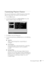 Page 51Fine-tuning the Projector45
Customizing Projector Features
You can use the Setting menu to disable the projector’s sleep mode, 
adjust the image shape, and customize several other features.
1. Press the 
Menu button. 
2. Use the directional buttons to highlight 
Setting. You see the 
features and their settings on the right side:
3. Press 
Enter to select the Setting menu. 
4. Use the directional buttons and 
Enter button to set the following 
options:
■Keystone
Adjusts a distorted image from a trapezoid...