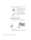 Page 8882Appendix A: Connecting to Additional Equipment5. If it doesn’t fit, you may have to use a Macintosh desktop adapter, 
which you can buy from EPSON (see page 7).
To use the adapter, remove its cover as 
shown and set its DIP switches according 
to the resolution you want to use, such as 
16-inch mode. See your Macintosh 
documentation for instructions.
Replace the cover and connect the 
adapter to the free end of the computer 
video cable. Then plug the cable (with 
the adapter) into the video port on...