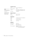 Page 116116Appendix B: Technical Specifications
Projection Lamp
Type UHE (Ultra High Efficiency)
Power consumption 230 W
Lamp life Up to 2500 hours (high brightness mode)
Up to 3000 hours (low brightness mode)
Part number V13H010L37
Remote Control
Range 33 feet (10 meters)
Batteries (2) Alkaline size AAA 
Dimensions
Height 5.75 inches (146 mm) [not including feet]
Width 18.3 inches (465 mm)
Depth 13.39 inches (340 mm)
Weight 15.4 lb (7 kg)
Electrical
Rated frequency 50/60 Hz AC
Power supply 100 to 120 VAC, 3.7...