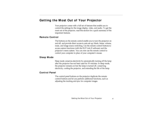 Page 11Gett ing th e Mos t Ou t o f Your Pr oje ctor
G etting  t h e M ost O ut  of Y our P roject or
pro -int. fm   Page x i  F riday,  Novemb er 7, 199 7  5 :22 PM 