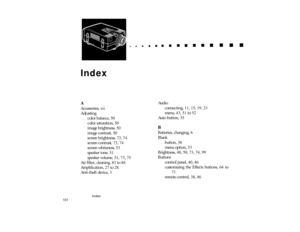 Page 119Index
In dex
7000xbIX.fm   Page  10 1   Friday, November  7,  199 7  5:25  PM 