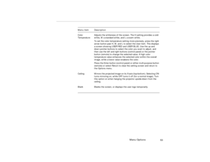 Page 71Menu Op tions
C olo r 
pro -c h3.fm   P age 5 3  Friday,  November 7, 199 7  5:23 PM 