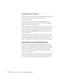 Page 7872Appendix A: Connecting to Additional Equipment
Installing the Projector
The projector can be installed for three different viewing setups: front 
projection, ceiling mounting, or rear projection onto a 
semi-transparent screen.
To project from overhead, you’ll need to select 
Ceiling in the 
projector’s Advanced menu. To project from the rear, select 
Rear 
Proj
. See page 48 for more information.
If you’re ceiling-mounting the projector and you place it above screen 
level, you’ll have to tilt it down...