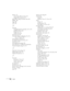 Page 190190Index
Mouse, 175
connecting cable for remote, 40
using remote control as, 35
Movie files, using in scenarios, 96 to 98
MPEG, 106
mpg, 106
mrk, 106
N
Network
managing projector remotely, 121 to 131
problems, 162 to 164
setting, 125, 127
wireless, 49 to 84
Network card, 169
Network settings, configuring, 52 to 54, 
59 to 72, 128 to 131
New Hardware Wizard, 19
No Signal message, 20, 156 to 157
Noise level, 175
Not Supported message, 158
NS Connection, see EMP NS Connection
Numeric keypad, using, 53, 115...