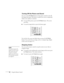 Page 3232Using the Remote Control
Turning Off the Picture and Sound 
You can use the A/V Mute button on the remote control to turn off 
the image and sound. This feature is useful if you want to temporarily 
redirect your audience’s attention. 
■To turn off the picture, press the A/V Mute button. The screen 
turns blue. 
■To turn the image back on, press the button again.
You can have the screen turn black when you press the 
A/V Mute 
button. You can also have an image, such as a company logo, display 
on the...