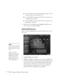 Page 7272Presenting Through a Wireless Network
■For 64 bit WEP encryption with hexadecimal input, enter 10 
characters, from 0 to 9 and from A to F. 
■For 128 bit WEP encryption with ASCII or text input, enter 
13 alphanumeric characters.
■For 64 bit WEP encryption with ASCII or text input, enter 5 
alphanumeric characters.
6. When you’re done making settings, highlight the 
OK button at 
the top of the screen and press 
Enter. 
Adding WPA Security
When you click the Security button on the Network screen, you...