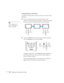 Page 26
26Displaying and Adjusting the Image
Using Keystone Correction
To adjust your image when it is wider on the top or bottom, do the 
following:
■Press one of the two keystone correction buttons on the 
projector’s control panel, as shown below. Continue pressing the 
button until you are satisfied with the shape of the image.
■Or press the Menu button on the remote control or projector, 
select the 
Settings menu, and press Enter. 
From the Settings menu, select 
Keystone and press Enter. Use 
the...