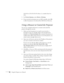 Page 86
86Using the Projector on a Network224.0.0.0 to 255.255.255.255 (where x is a number from 0 to 
255).
5. For 
Priority Gateway, select Wired or Wireless.
6. If your network environment us es an AMX controller, select 
ON 
to allow the projector to be detected by AMX Device Discovery.
Using a Browser to Control the Projector
You can use a standard web browser to monitor and control the 
projector through the network.
1. Make sure that the projector is  set up for your network, as 
described on page 54....