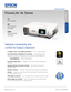 Page 1Specification Sheet | Page 1 of 6
PowerLite
®
 9x Series
Network connectivity and  
control for today’s classroom
1
3x Brighter Colors1, and reliable performance — 3LCD, 3-chip technology
One measurement of brightness is not enough — look for both high color 
brightness and high white brightness. The PowerLite 97, 98 and 99W have:\
    
  Color Brightness — 2700 to 3000 lumens
2  
  White Brightness — 2700 to 3000 lumens2
Impressive image quality — available in native XGA and WXGA (widescreen)...