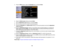 Page 105

5.
Press theMenu button, selecttheExtended menu,andpress Enter.
 6.
Select theMulti-screen settingandpress Enter.
 7.
SettheAdjustment Levelsetting to1and press Enter.
 8.
Settheremote controlIDtomatch thesecond projector.
 9.
Access theExtended menuMulti-screen settingonthe second projector andsetthe Adjustment
 Level
setting to1.
 10.
Adjust theBrightness Correct.settingonthe projector withthedarkest displaysoitmatches the
 lighter
display, andpress Enter.(You mayneed toswitch theremote controlIDback...