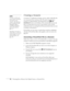 Page 9292Presenting from a Memory Card, Digital Camera, or External Drive
Creating a Scenario 
A scenario is a combination of images, movies, and/or audio files that 
you can present from a memory card. The easiest way to create a 
scenario is to drag and drop a PowerPoint file on the   
EMP 
SlideMaker2
 icon on your desktop. This automatically converts the 
file to a scenario that you can save to the memory card. Use this 
method if you have an existing PowerPoint presentation that you want 
to transfer to...