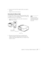 Page 87Appendix A: Connecting to Additional Equipment81
4. Connect the other end of the computer cable to the computer’s 
video port.
5. Tighten the screws on the connectors.
Connecting the Mouse Cable
To use the remote control as a mouse, follow the steps below. You’ll 
use a different mouse cable, depending on whether your computer has 
a round PS/2 mouse port or a flat USB port.
 
1. Connect the round end of the mouse cable to the projector’s 
Mouse 1 port, as shown. 
 
2. Disconnect your mouse from the port...