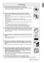 Page 11 Safety Precautions - 9
Never look into the lens when the power is switched on.
An extremely strong light is emitted that may cause sight defects. Special 
attention must be paid by households with children.
Take care when handling power plugs and power connectors.
Failure to observe these instructions may result in the outbreak of fire or 
electric shocks.
Observe the following precautions when handling power plugs and power 
connectors.
· Never connect too many appliances to a single socket.
· Never...