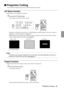 Page 57 Projection Cutting - 55

 Projection Cutting
It is possible to temporarily erase and halt images and sound. 
A/V Mute Function
Temporarily erases images and sound. 
1Press the [A/V Mute] button.
The images and sound will be erased.
Projection will restart when the [A/V Mute] button is pressed again, when the volume is 
adjusted, or when the menu is displayed.
Depending on the setting, three different types of statuses may be selected when tempo-
rarily erasing images and sound. (see page 69
)...