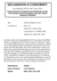 Page 106DECLARATION of CONFORMITY
According to 47CFR, Part 2 and 15 for
Class B Personal Computers and Peripherals; and/or
 CPU Boards and Power Supplies used with Class B
 Personal Computers
We : EPSON AMERICA, INC.
Located at  : MS: 3-13
3840 Kilroy Airport Way
Long Beach, CA 90806-2469
Telephone: (562) 290- 5254
Declare under sole responsibility that the product identified 
herein, complies with 47CFR Part 2 and 15 of the FCC rules 
as a Class B digital device. Each product marketed, is identi-
cal to the...