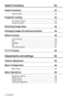 Page 64- Contents
Useful Functions  53
Useful Functions  53
Help Function  ..................................................................... 53
Projection Cutting  55
A/V Mute Function .............................................................. 55
Freeze Function  ................................................................. 55
Switching Image Sizes  56
Enlarging Images (E-zooming function)  58
Effect Function  59
Cursor/Stamp ..................................................................... 59...