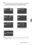 Page 67 Menu Configuration - 65
Point
·The items displayed on the image menu will differ in accordance with the projected input 
source, and the adjustment of menu items that are not displayed is not possible.
·The image menu cannot be adjusted when no image signals are being input.
Point
The lamp illumination time is displayed in units of 0H between 0 and 10 hours, and, in units 
of 1 hour above 10 hours.
Sound menu Effect menu
Setup menu  Capture menu
Advance settings menu Information menu
The information...