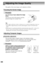 Page 4846
Adjusting the Image Quality
The quality of the screen images can be adjusted as follows.
Focusing the Screen Image
Procedure
Turn the focus ring to adjust the image 
focus.
Turn the focus ring of the projector until the 
projected images are in proper focus.
Tip :
 If the surface of the lens is dirty or misted over as a result of condensation, it may not 
be possible to adjust the focus correctly. If this happens, clean or de-mist the lens. 
(P.91)
 If the projector is positioned outside the normal...