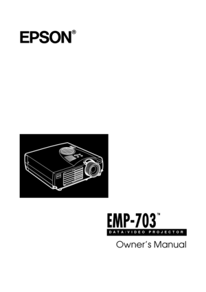 Page 3 
®
 
DATA/VIDEO PROJECTOR 
Owner’s Manual 