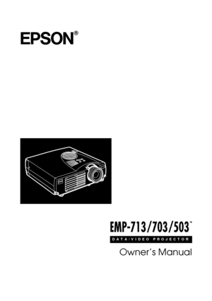 Page 3 
®
 
DATA/VIDEO PROJECTOR 
Owner’s Manual 