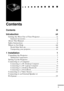 Page 5 
          

 
iii 
   
  

 
     
   
 
        
  
 
      
 
   
    
 
     
 
      
 
      
    
  

 
    
  
 
      

 
      
 
       

 
       
 
       

 
Contents 
Contents iii
Introduction vii 
Getting the Most Out of Your Projector ................................ ix 
Optional Accessories ...................................................................ix 
About This Manual................................................................. x
Safety Instructions...
