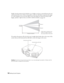 Page 1212Setting Up the Projector
Ideally, keep the projector level and place it at a height so its lens is centered between the top 
and bottom of the screen. If this is not possible, use the lens shift dials to reposition the image. 
As a rule of thumb, you can use lens shift to move the image up or down by nearly its full 
height, and left or right by about one-half its width (for details, see page 22).
If you place the projector off to the side, aim it straight ahead (rather than at the center of the...