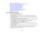 Page 104

Solutions
WhenNoImage Appears
 Solutions
WhenImage isIncorrect UsingtheUSB Display Function
 Solutions
WhenNo Signal Message Appears
 Solutions
WhenNot Supported Message Appears
 Solutions
WhenOnlyaPartial ImageAppears
 Solutions
WhentheImage isNot Rectangular
 Solutions
WhentheImage Contains NoiseorStatic
 Solutions
WhentheImage isFuzzy orBlurry
 Solutions
WhentheImage Brightness orColors areIncorrect
 Solutions
WhenThereisNo Sound orLow Volume
 Parent
topic:Solving Problems
 Solutions
WhenNoImage...