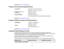 Page 117

Parent
topic:Technical Specifications
 Projector
Environmental Specifications
 Temperature
 Operating:
41to95 ºF (5 to35 ºC)
 Storage:
14to140 ºF (– 10 to60 ºC)
 Humidity
(relative,non-
 Operating:
20to80%
 condensing)

Storage:
10to90%
 Operating
altitude
 Up
to4921 feet(1500 m)
 Up
to7500 feet(2286 m)with High Altitude Modeenabled
 Parent
topic:Technical Specifications
 Projector
SafetyandApprovals Specifications
 United
States
 FCC
Part15Class B(DoC)
 UL60950-1
2ndedition
 Canada
 ICES-003
ClassB...