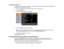 Page 57

Turning
OnAuto Iris
 In
certain colormodes, youcanturn onthe Auto Irissetting toautomatically optimizetheimage based on
 the
brightness ofthe content youproject.
 1.
Turn onthe projector andswitch tothe image source youwant touse.
 2.
Press theMenu button.
 3.
Select theImage menuandpress Enter.
 4.
Select theAuto Irissetting andselect On.
 Note:
Youcanturn Auto Irisonoroff for each Color Mode thatsupports thefeature. Youcannot
 change
theAuto Irissetting whenyouareusing aClosed Caption setting.
 5....