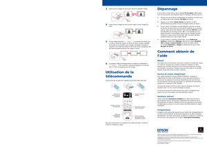 Page 4
Installation rapide
Avant d’utiliser le projecteur, assurez-vous de lire les instructions de sécurité 
dans le Guide de l’utilisateur en ligne.
Branchez le projecteur
Choisissez parmi les connexions suivantes. Consultez les sections ci-dessous ou 
consultez le Guide de l’utilisateur en ligne pour obtenir plus de détails.
Dispositif vidéo
Branchez jusqu’à 4 dispositifs vidéo et appuyez sur le bouton Source Search 
du projecteur ou de la télécommande pour passer d’un dispositif à l’autre.
Câble vidéo RCA...