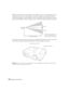 Page 1414Setting Up the Projector
Ideally, keep the projector level and place it at a height so its lens is centered between the top 
and bottom of the screen, as shown below. If this is not possible, use the lens shift dials to 
reposition the image. As a rule of thumb, you can use lens shift to move the image up or down 
by nearly its full height, and left or right by about one-half its width (for details, see page 26).
If you place the projector off to the side, aim it straight ahead (rather than at the...