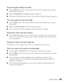 Page 65
Problem Solving65
The picture looks too light or too dark.
■Press the   button on the remote control to select the best setting for your viewing 
environment. See page 26.
■Adjust the Brightness and Contrast settings. See page 48. 
■If the picture looks darker than it used to, you may need to replace the lamp. See page 56.
The colors on the screen don’t look right.
■Press the   button on the remote control to select the best setting for your viewing 
environment.
■Adjust the Color Saturation or Tint...