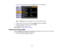 Page 69

3.
Press thedown arrow button toselect theExtended menuandpress Enter.
 Note:
TheNetwork menudoesnotappear onnon-network projectormodels.
 4.
Press thedown arrow button toselect theLanguage settingandpress Enter.
 5.
Select thelanguage youwant touse and press Enter.
 6.
Press Menu orEsc toexit themenus.
 Parent
topic:UsingBasicProjector Features
 Adjusting
theImage Height
 If
you areprojecting fromatable orother flatsurface, andtheimage istoo high orlow, youcanadjust
 the
image heightusingtheprojectors...