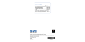 Page 6
PowerLite® Pro G5450WUNL/G5750WUNL
Quick Reference
Epson, Instant Off, and Quick Corner are registered trademarks and Epson Exceed Your Vision is a registered logomark of Seiko Epson Corporation. PowerLite and PrivateLine are registered trademarks of Epson America, Inc.
General Notice: Other product names used herein are for identification purposes only and may be trademarks of their respective owners. Epson disclaims any and all rights in those marks. 
This information is subject to change without...