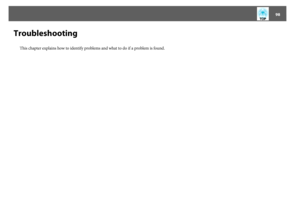 Page 9898
Troubleshooting
This chapter explains how to identify problems and what to do if a problem is found.  