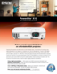 Page 1PowerLite® X12
MULTIMEDIA PROJECTOR
Future-proof connectivity from an affordable XGA projector.
Featuring XGA resolution and 2800 lumens of color/white light output 1, the PowerLite X12 produces crisp, 
bright presentations in any classroom or conference room, all at an affordable price. Thanks to HDMI digital 
connectivity, you can connect to the latest laptops and media players for high-quali\
ty audio and video with  
just one cable. Or, use the 3-in-1 USB Plug ‘n Play instant setup and easy-slide...